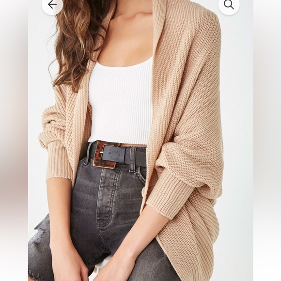 Forever 21 Ribbed Open Front Cardigan - Picture 2 of 5